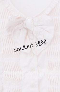 画像2: PINK HOUSE / タックリボンブラウス  薄ピンク O-25-09-09-007-LO-BL-IG-OS