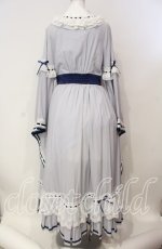 画像6: Hoshibako Works / 西行寺幽々子　付け襟付き着物風ワンピース  サックス×シロ O-25-09-09-085-LO-OP-OW-OS (6)