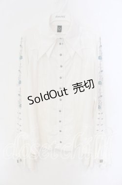 画像1: Ozz oneste / Dark Wizardカットブラウス  ホワイト O-25-09-09-009-OO-BL-OW-OS