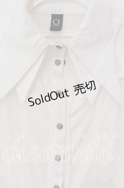 画像2: Ozz oneste / Dark Wizardカットブラウス  ホワイト O-25-09-09-009-OO-BL-OW-OS