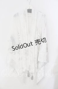 Qutie Frash / 4店舗限定着物ストールカーデ  ホワイト O-25-09-09-011-QU-JA-OW-OS