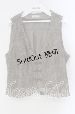 画像1: axes femme / ビットデザインレースベスト M グリーン O-25-09-09-015-AX-TO-IG-OS