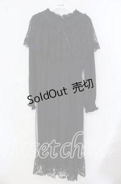 画像1: axes femme / ヴィンテージ風ドレス  クロ O-25-09-09-023-AX-OP-IG-OS