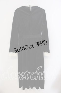 画像3: axes femme / ヨーク切替ベロアワンピース  クロ O-25-09-09-024-AX-OP-IG-OS