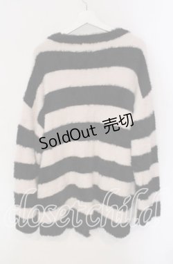 画像3: Jamie エーエヌケー / ボーダーフェザーカーデ  クロ×ピンク O-25-09-09-002-LO-TO-IG-OS