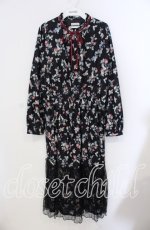 画像1: 【SALE】axes femme / ベリー柄ロングワンピース  クロ O-25-09-09-029-AX-OP-IG-ZT474 (1)