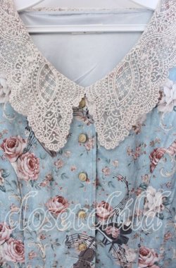 画像2: axes femme / 音楽と薔薇柄ドレス風ワンピース  ミント O-25-09-09-030-AX-OP-IG-OS