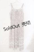 axes femme / 小花柄キャミワンピース  ラベンダー×オフ O-25-09-09-031-AX-OP-IG-OS
