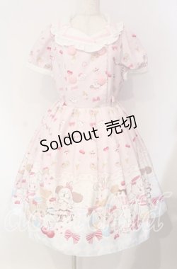 画像1: axes femme kawaii / mikko illustration × axes femme KAWAII ダイナーカフェワンピース  ピンク O-25-09-11-003-AX-OP-IG-OS