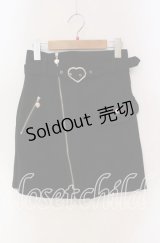 Honey Cinnamon / ハートバックルデザインスカート  クロ O-25-09-11-027-LO-SK-IG-ZY