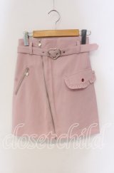 Honey Cinnamon / ハートバックルデザインスカート  ピンク O-25-09-11-028-LO-SK-IG-ZY