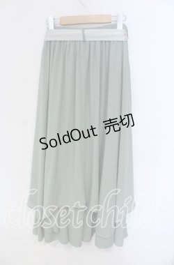 画像3: axes femme / フラワー刺繍イレヘムスカート  グリーン O-25-09-11-030-AX-SK-IG-OS