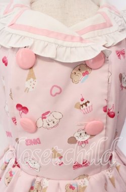 画像2: axes femme kawaii / mikko illustration × axes femme KAWAII ダイナーカフェワンピース  ピンク O-25-09-11-003-AX-OP-IG-OS