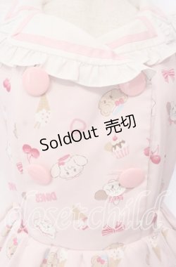 画像2: axes femme kawaii / mikko illustration × axes femme KAWAII ダイナーカフェワンピース  ピンク O-25-09-11-003-AX-OP-IG-OS