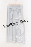 axes femme / ラッフルフリルスカート  サックス O-25-09-11-031-AX-SK-IG-OS