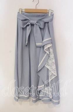 画像1: axes femme / ラッフルフリルスカート  サックス O-25-09-11-031-AX-SK-IG-OS