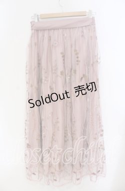 画像3: axes femme / ボタニカル刺繍スカート  ピンク O-25-09-11-032-AX-SK-IG-OS