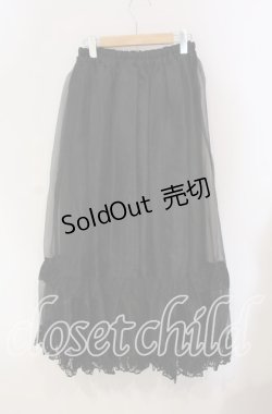 画像3: metamorphose / オーガンジーロングパニエ  クロ O-25-09-11-034-ME-SK-OW-OS