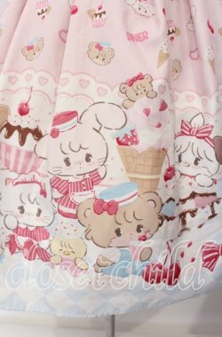 画像3: axes femme kawaii / mikko illustration × axes femme KAWAII ダイナーカフェワンピース  ピンク O-25-09-11-003-AX-OP-IG-OS