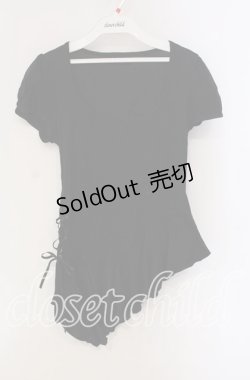 画像1: BPN / レースアップ変形カットソー M ブラック O-25-09-11-038-GO-TO-OW-OS