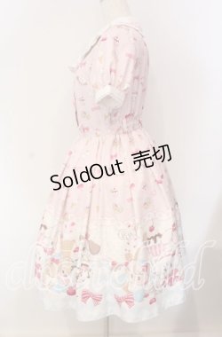 画像4: axes femme kawaii / mikko illustration × axes femme KAWAII ダイナーカフェワンピース  ピンク O-25-09-11-003-AX-OP-IG-OS