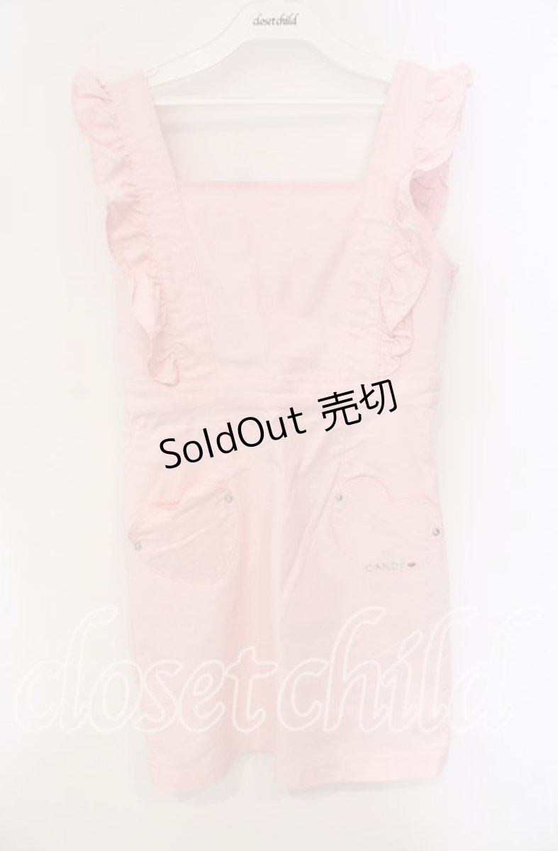 画像1: 【SALE】LODISPOTTO / CANDY フリルジャンパースカート  ピンク O-25-09-11-041-LO-OP-IG-ZT091 (1)