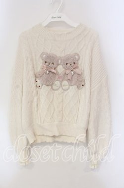 画像1: LIZ LISA / Twin Bearsニットトップス  オフ O-25-09-11-042-LO-TO-IG-OS