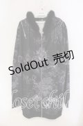 NieR Clothing / ファー付きショルダーZIPロングパーカー F ブラック O-25-09-11-048-PU-TO-YM-OS