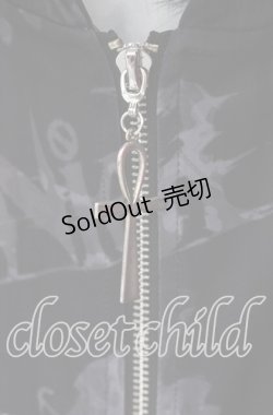 画像2: NieR Clothing / ファー付きショルダーZIPロングパーカー F ブラック O-25-09-11-048-PU-TO-YM-OS