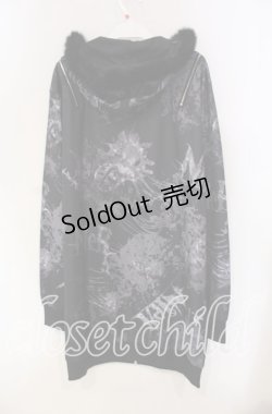 画像3: NieR Clothing / ファー付きショルダーZIPロングパーカー F ブラック O-25-09-11-048-PU-TO-YM-OS