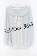axes femme / ビッグカラーＡラインブラウス M ミント O-25-09-11-049-AX-BL-YM-OS