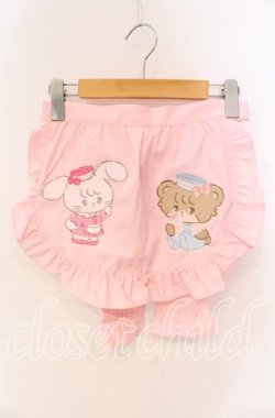 画像1: axes femme kawaii / mikkoコラボ刺繍エプロン  ピンク O-25-09-11-050-AX-SK-IG-OS