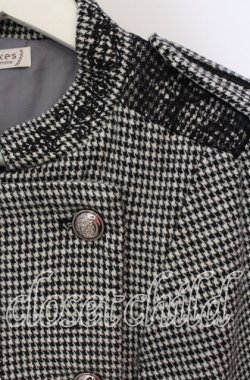画像2: axes femme / ダブルボタンケープコート  クロ×シロ O-25-09-11-054-AX-CO-IG-OS
