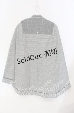 画像3: axes femme / ダブルボタンケープコート  クロ×シロ O-25-09-11-054-AX-CO-IG-OS