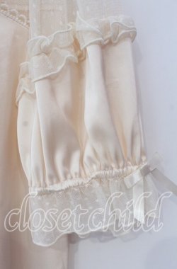 画像2: axes femme kawaii / チュール切り替えパフ袖ブラウス  生成り O-25-09-11-056-AX-BL-IG-OS