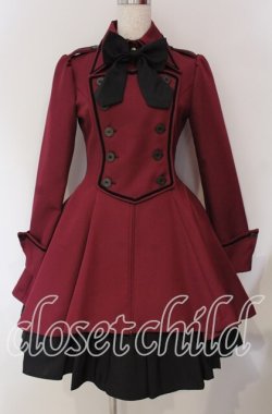 画像1: ATELIER BOZ / ディーンジャケットワンピース【 choice closet限定カラー】  ボルドー×ブラック O-25-09-11-005-EL-OP-IG-OS