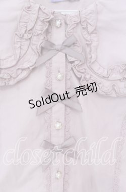 画像2: axes femme kawaii / 半袖丸襟コットンブラウス  ピンク O-25-09-11-058-AX-BL-IG-ZT0920A