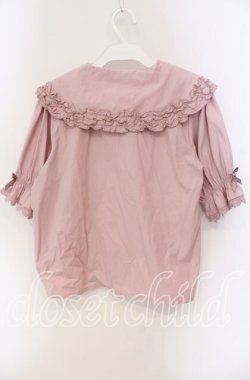 画像3: axes femme kawaii / 半袖丸襟コットンブラウス  ピンク O-25-09-11-058-AX-BL-IG-OS