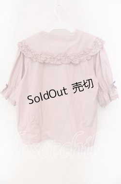 画像3: axes femme kawaii / 半袖丸襟コットンブラウス  ピンク O-25-09-11-058-AX-BL-IG-ZT0920A