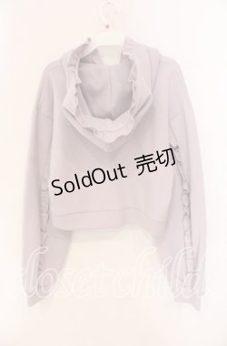 画像2: axes femme / フリルデザインジップパーカー  ラベンダー O-25-09-11-060-AX-TO-IG-OS