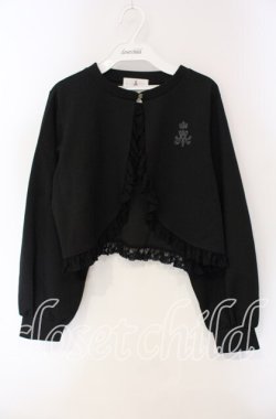画像1: m petit by misako / MSKバラBフリルボレロ Ｌ クロ O-25-09-11-061-LO-TO-IG-OS