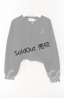 画像1: m petit by misako / MSKバラBフリルボレロ L クロ O-25-09-11-061-LO-TO-IG-OS