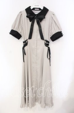 画像1: axes femme POETIQUE / ストライプロングワンピース  オフ O-25-09-11-063-AX-OP-IG-OS