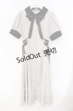 画像1: axes femme POETIQUE / ストライプロングワンピース  オフ O-25-09-11-063-AX-OP-IG-OS