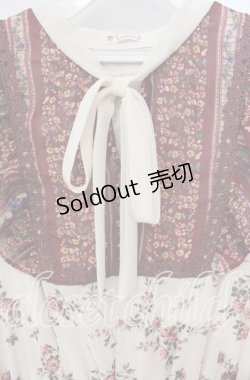 画像2: 【SALE】axes femme / パッチワーク花柄ロングワンピース M アイボリー O-25-09-11-065-AX-OP-IG-ZT036