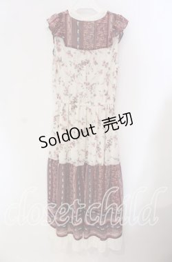 画像3: 【SALE】axes femme / パッチワーク花柄ロングワンピース M アイボリー O-25-09-11-065-AX-OP-IG-ZT036