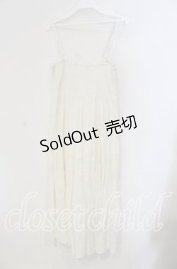 画像3: 【SALE】axes femme / レース使いシャーリングキャミワンピ  シロ O-25-09-11-068-AX-OP-IG-ZT249