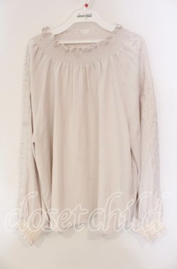 画像1: axes femme / ボリューム袖ハイネックブラウス  アイボリー O-25-09-11-071-AX-TO-IG-OS