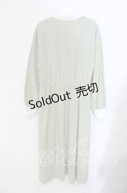 画像3: axes femme / 襟付ギンガムチェック柄ワンピース  グリーン O-25-09-11-077-AX-OP-IG-OS