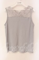 画像1: 【SALE】axes femme / 繊細レースタンクトップ  ライトグレー O-25-09-11-082-AX-TO-IG-ZT359 (1)
